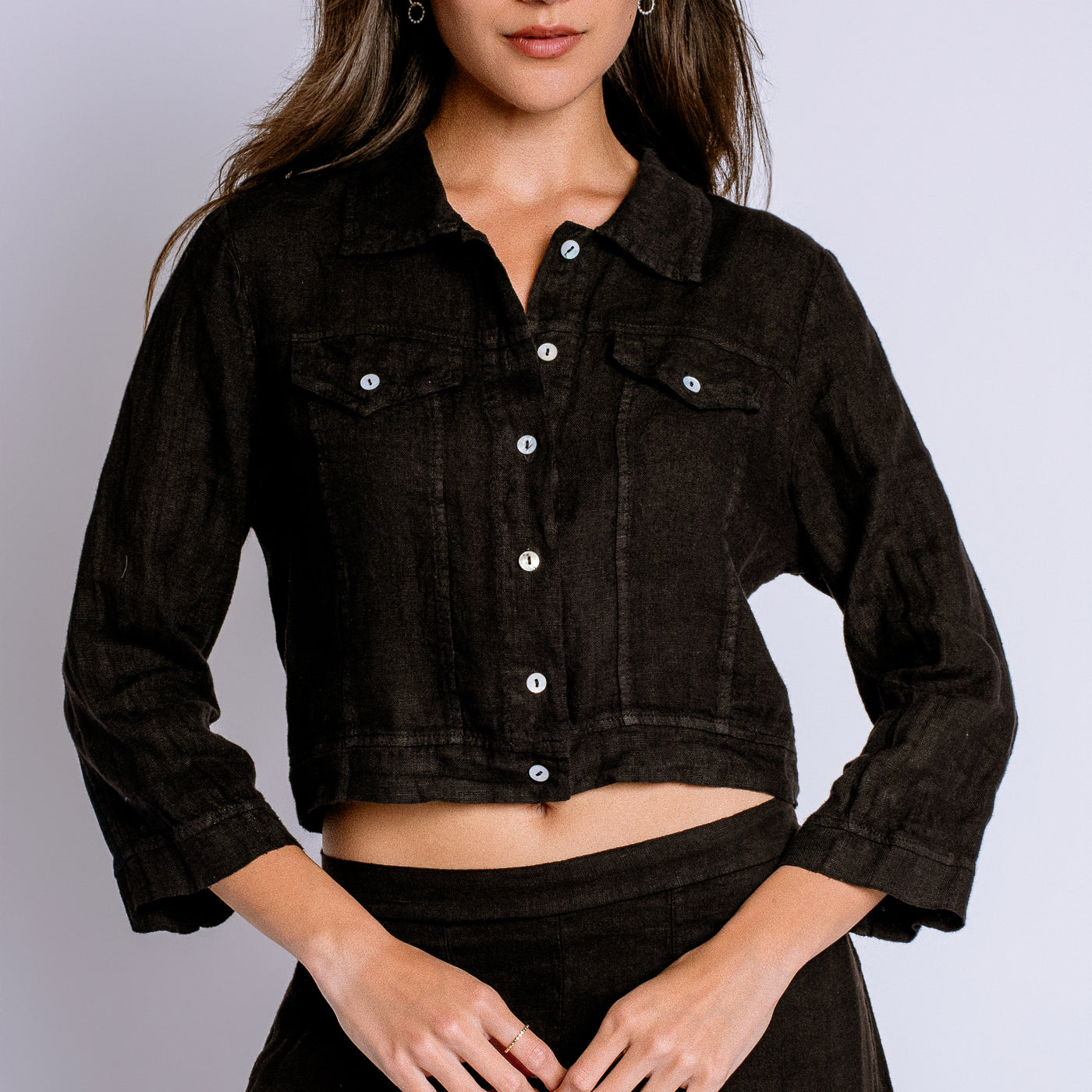 Inizio Jean Linen Jacket
