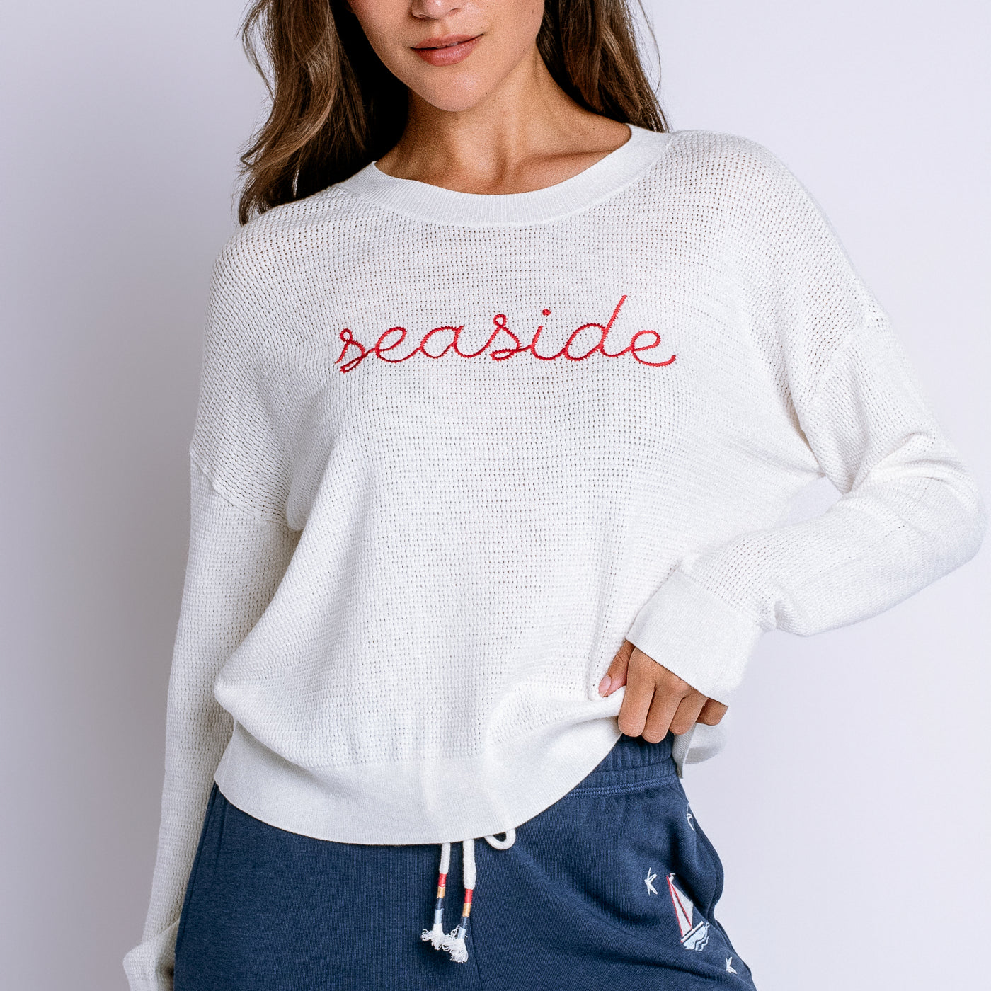 PJ Salvage Seaside Charm Long Sleeve Top