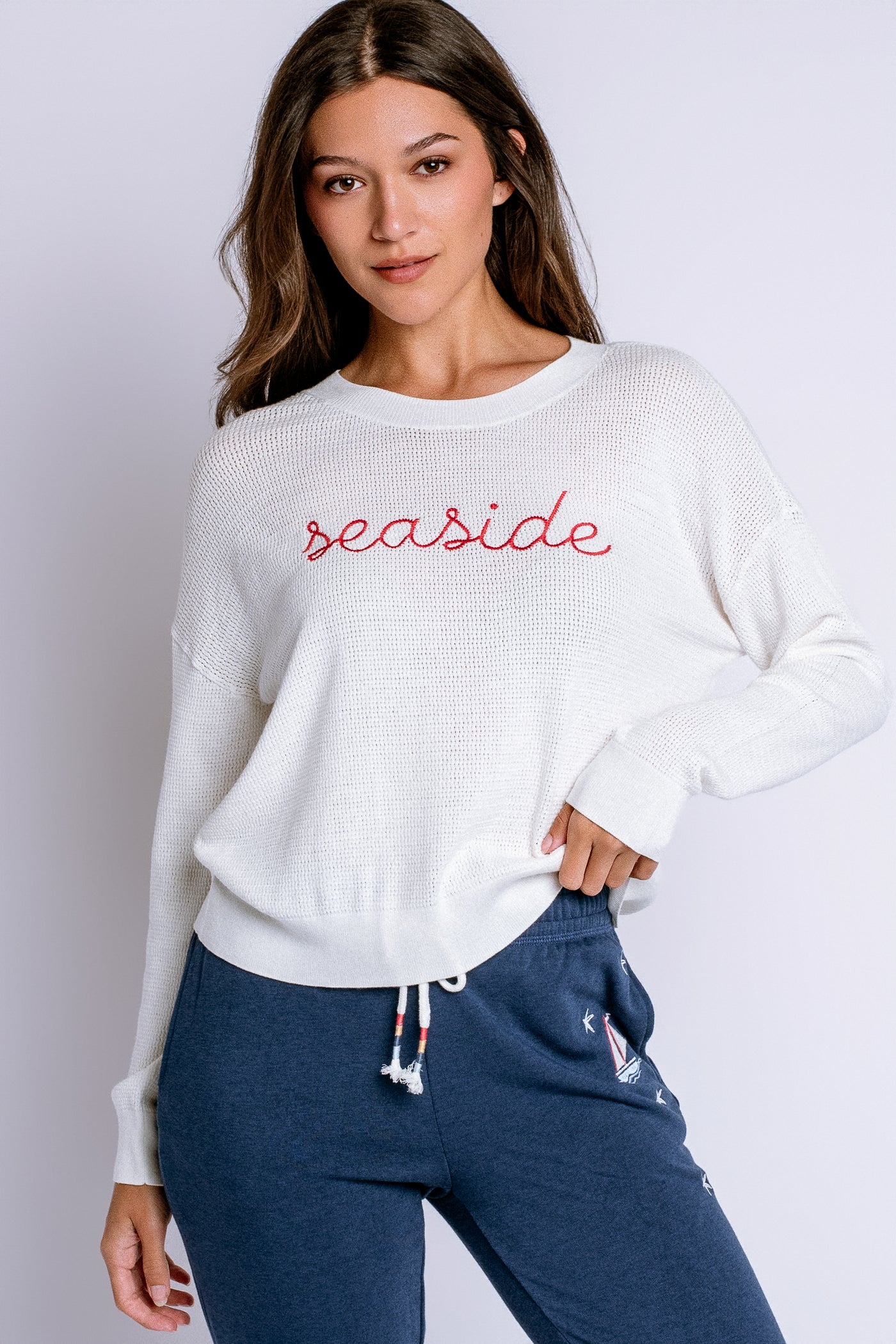 PJ Salvage Seaside Charm Long Sleeve Top