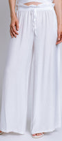 Milio Milano Crinkle Elastic Waist Tie Front Pant