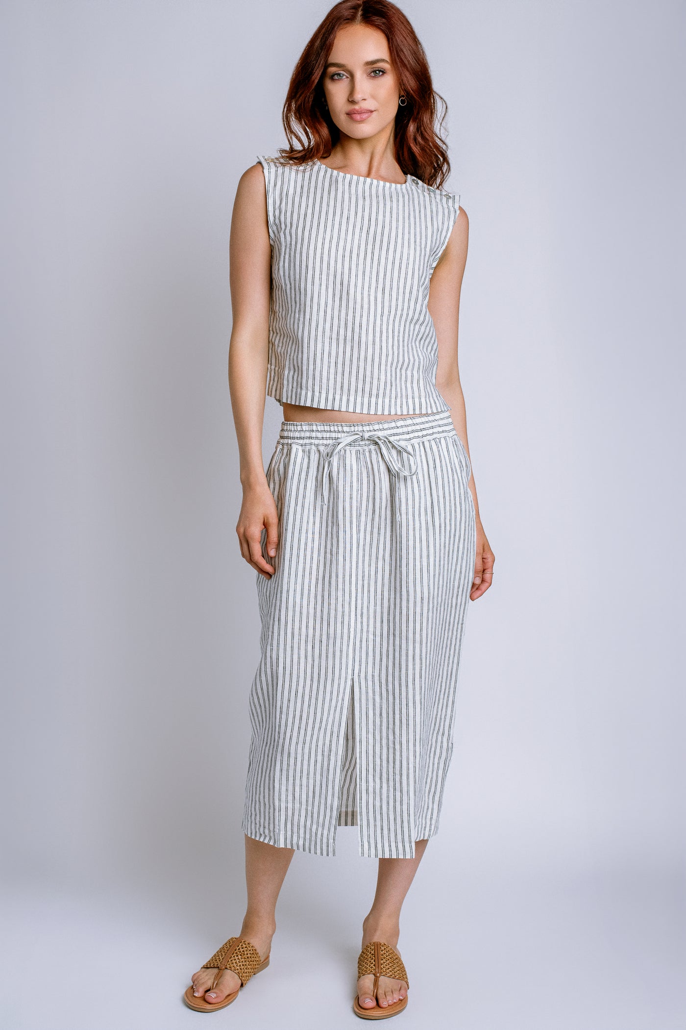 Nation LTD Maisie Stripe Linen Skirt