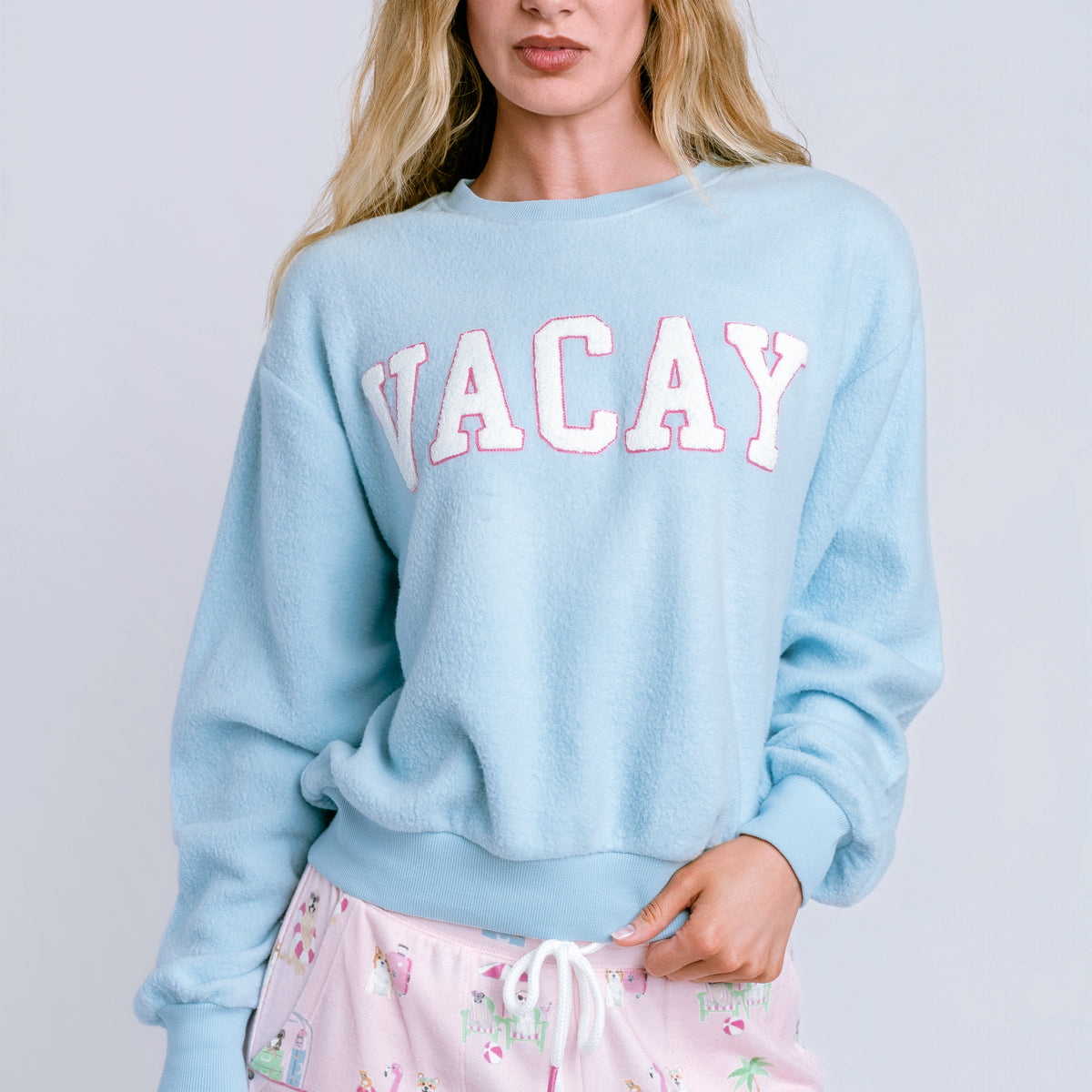 PJ Salvage Pupcation Palms Vacay Top