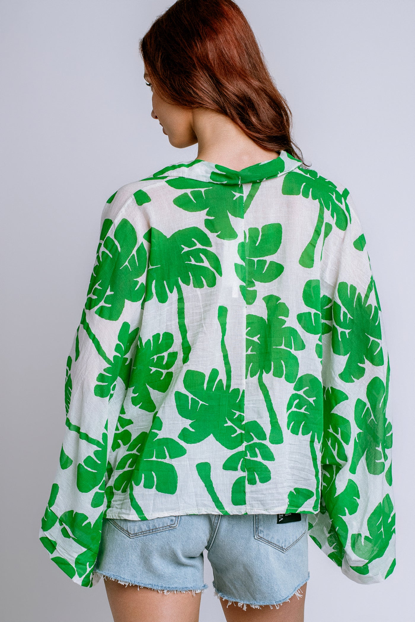 Milio Milano Palm Print Button Down