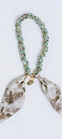Sage Green Color Chain Scarf Necklace