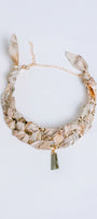Triple Row Neutrals Scarf Cuff Necklace