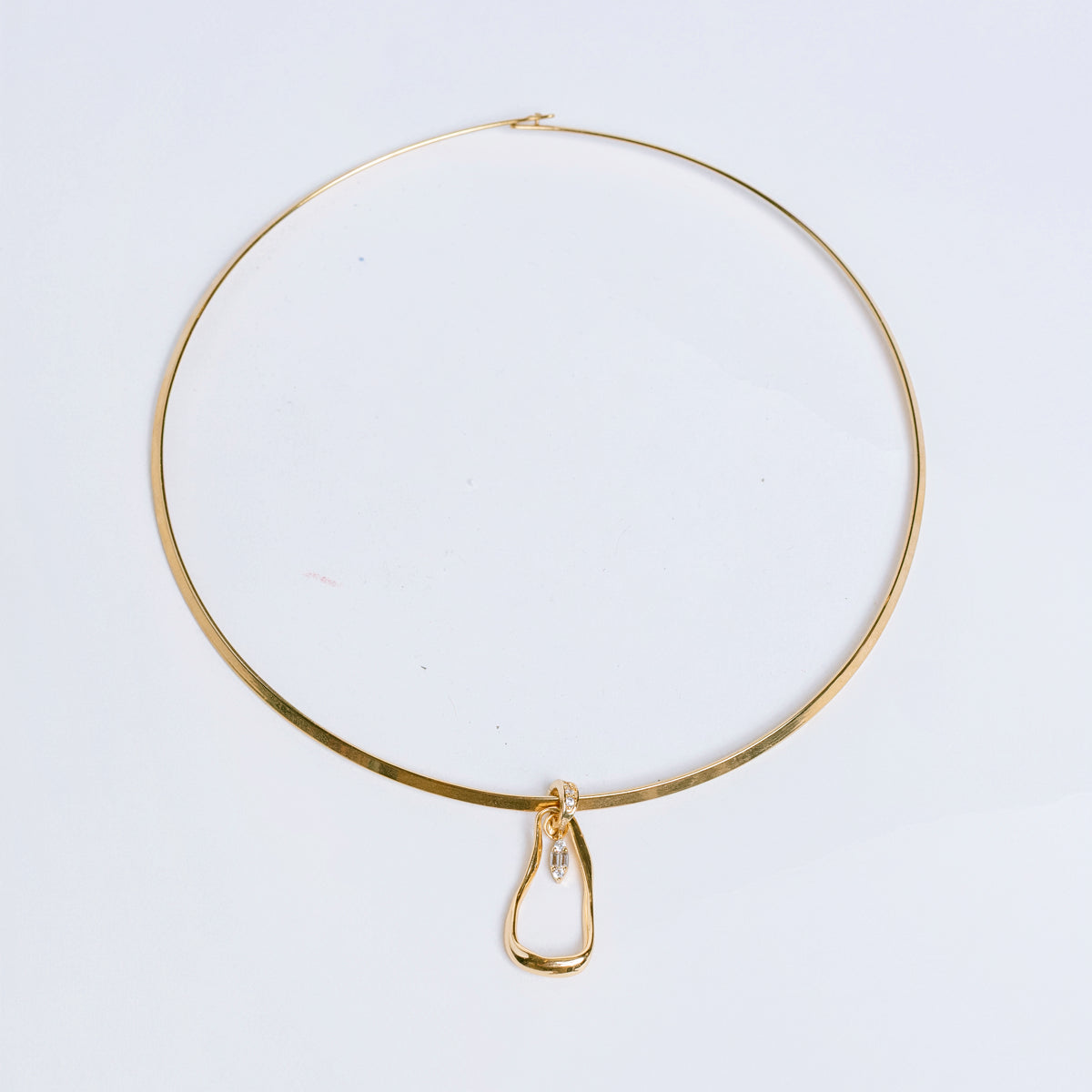 Sherwood Bridge Diamonds Gold Fill Geo Cuff Necklace