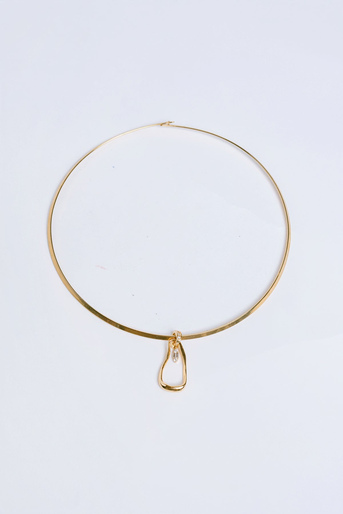 Sherwood Bridge Diamonds Gold Fill Geo Cuff Necklace