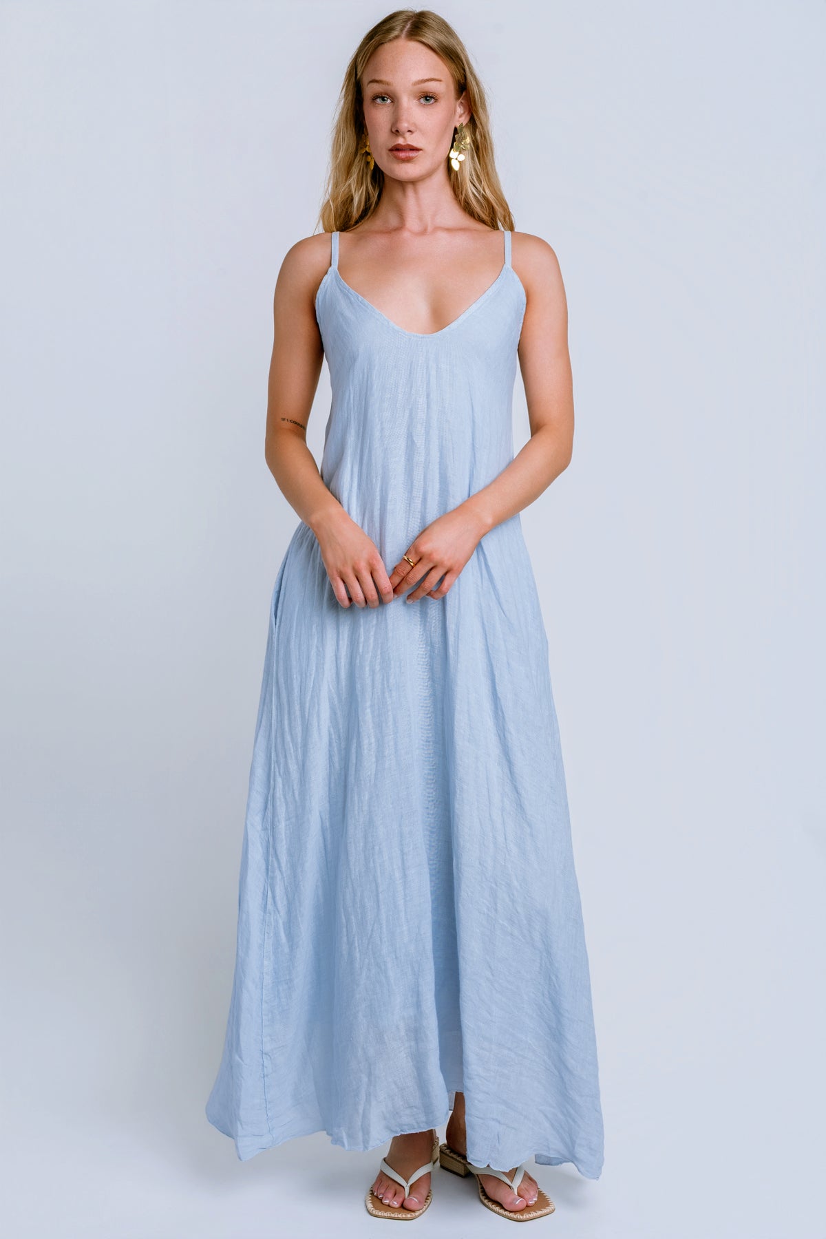 Milio Milano Adjustable Strap Linen Maxi
