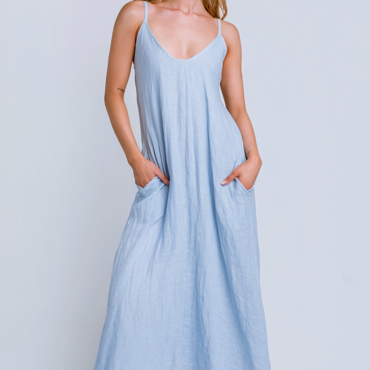 Milio Milano Adjustable Strap Linen Maxi