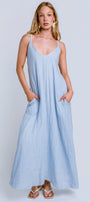 Milio Milano Adjustable Strap Linen Maxi