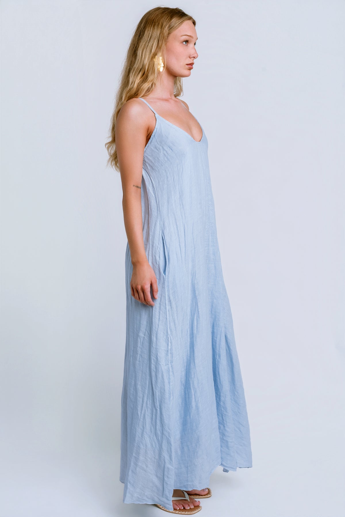 Milio Milano Adjustable Strap Linen Maxi