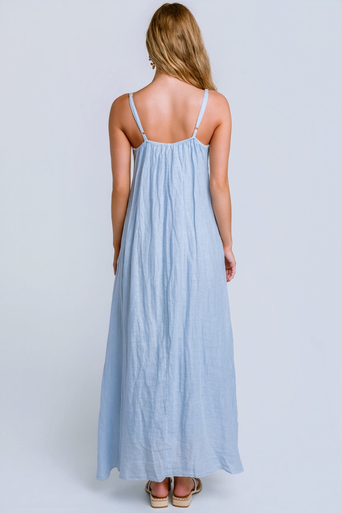 Milio Milano Adjustable Strap Linen Maxi