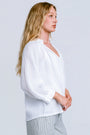 Michael Stars Kali Ruffle Neck Gauze Top