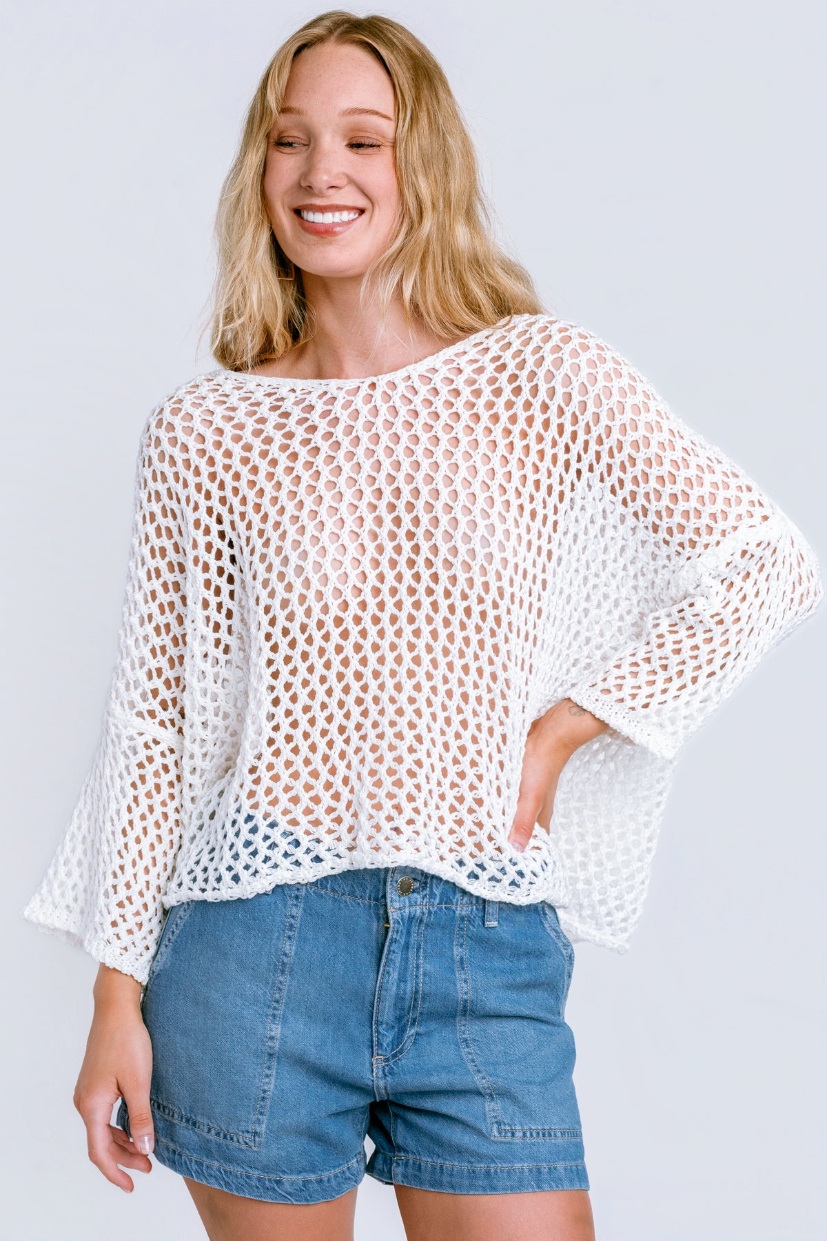 Milio Milano Crochet Wide Neck Tunic