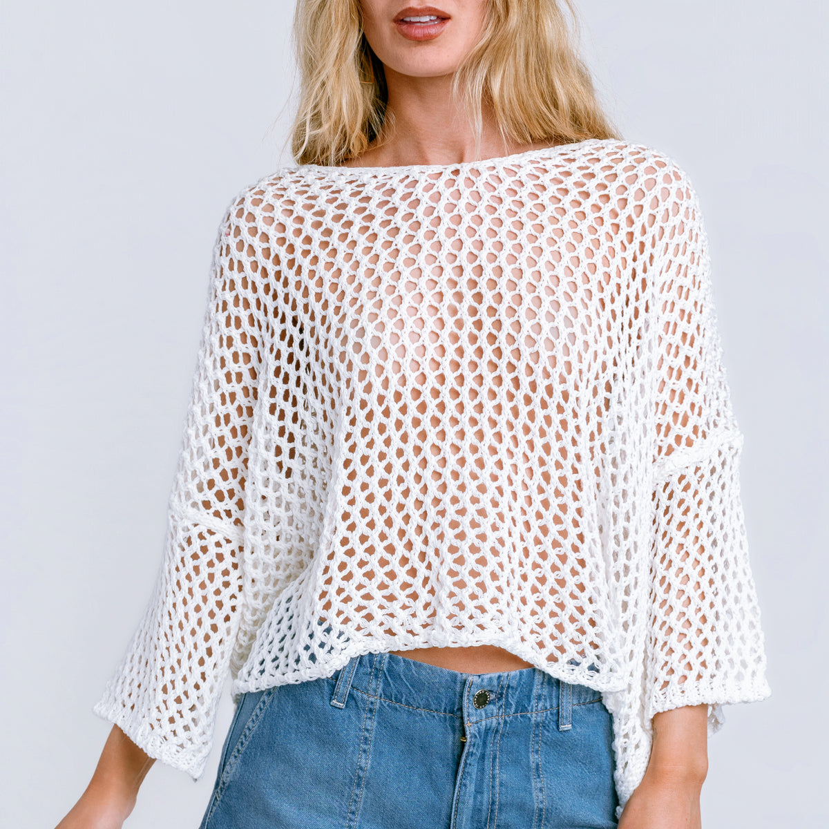 Milio Milano Crochet Wide Neck Tunic