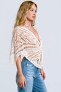 Milio Milano Crochet Front Twist Poncho