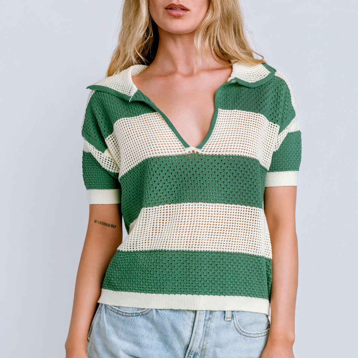 DÈLUC Chios Knit Polo Top