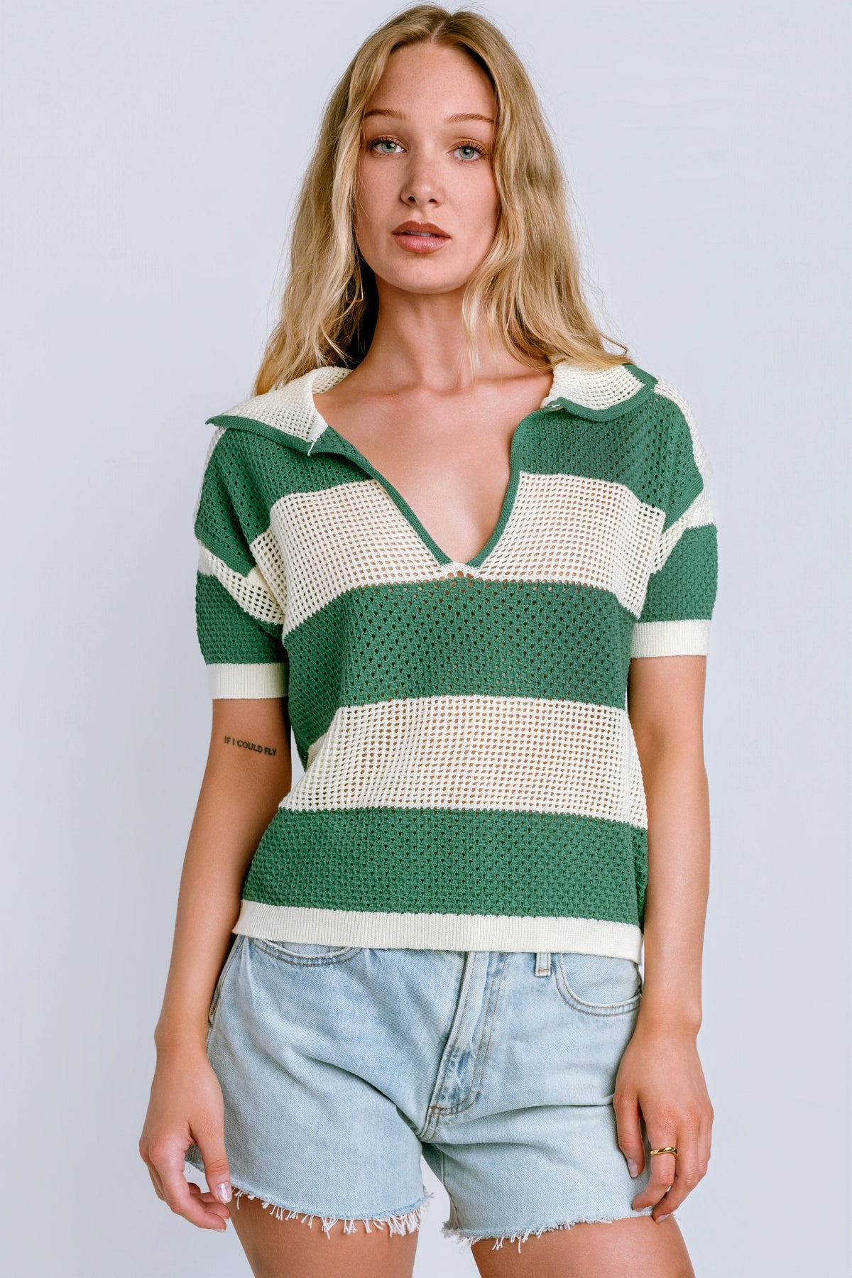 DÈLUC Chios Knit Polo Top