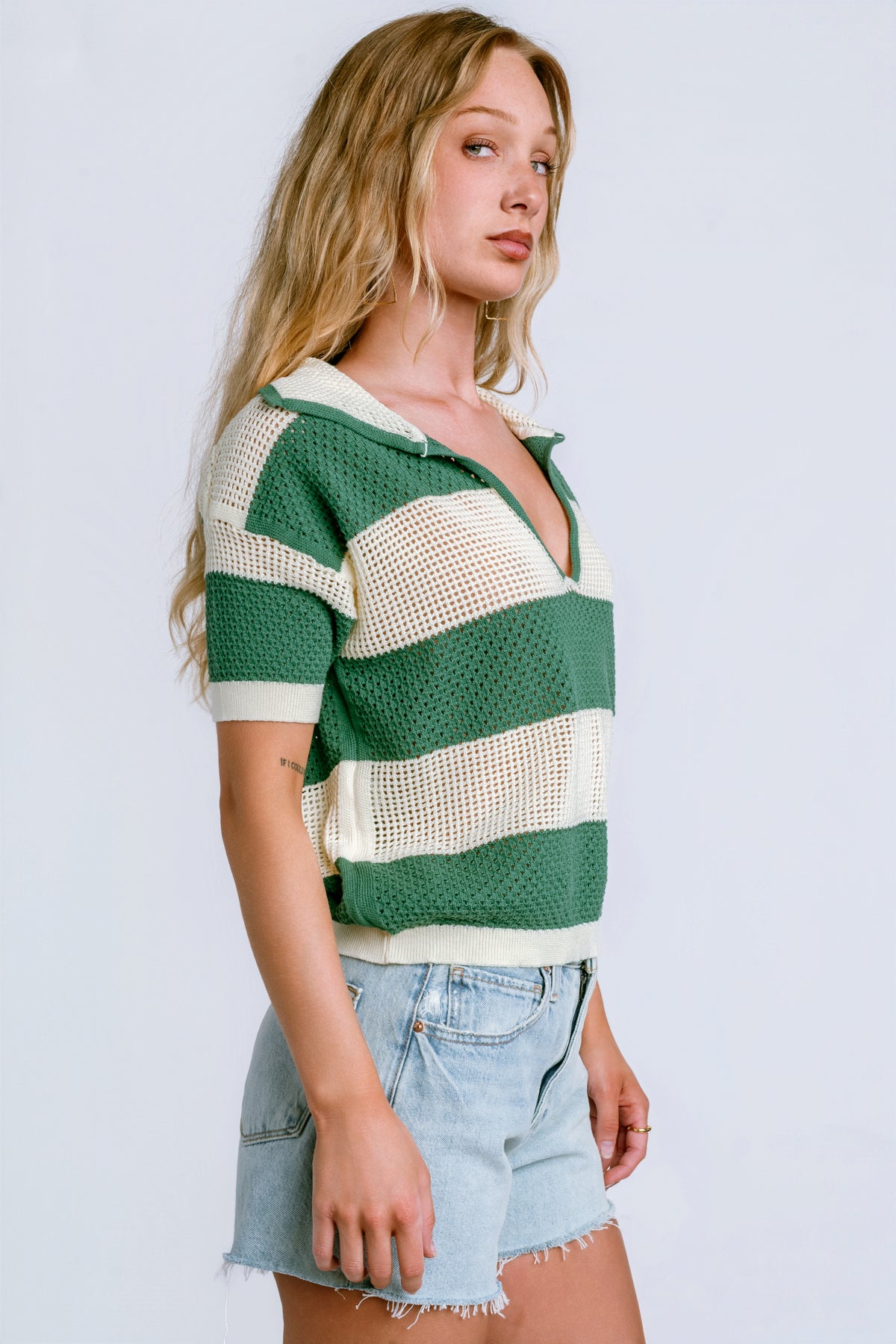 DÈLUC Chios Knit Polo Top