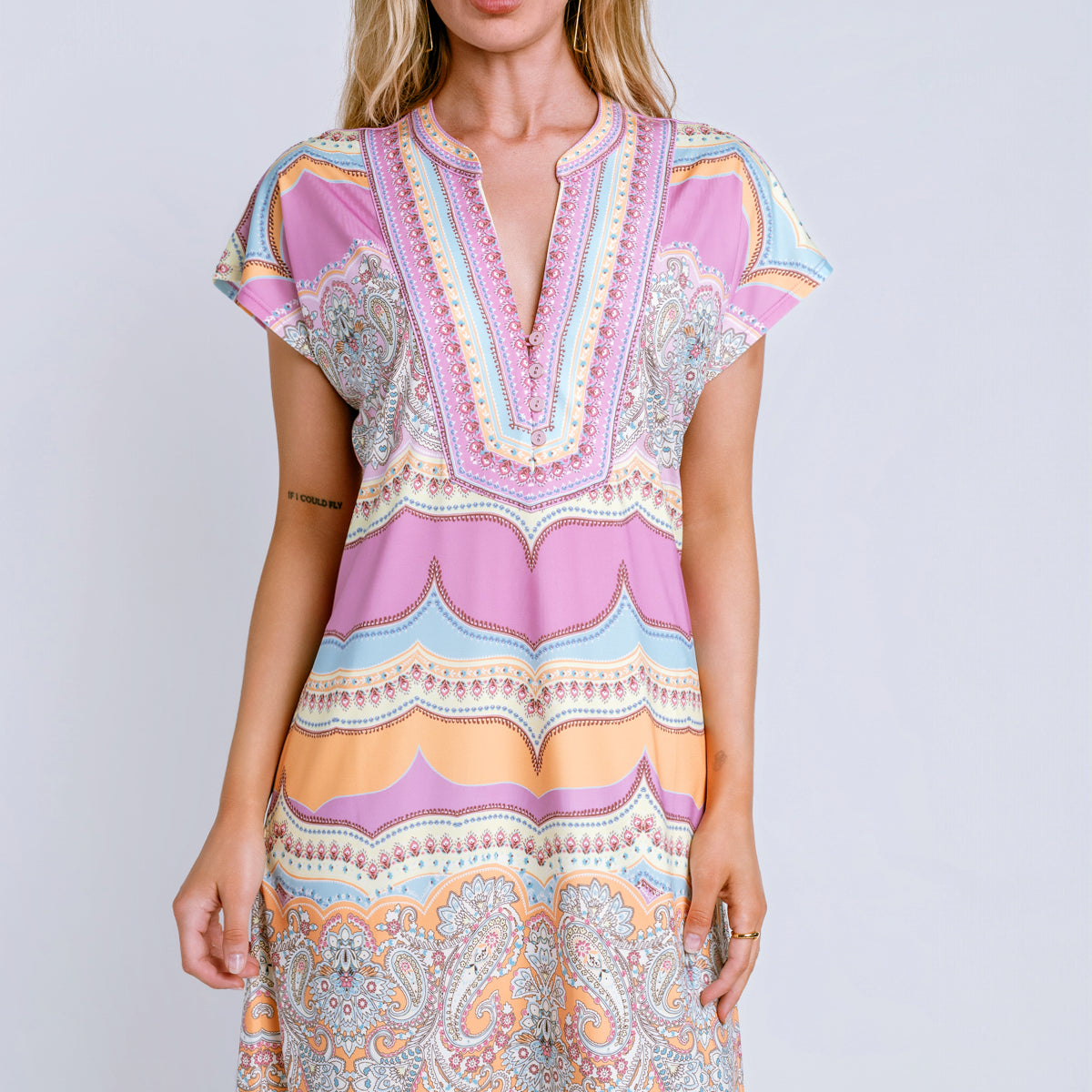 Hale Bob Short Sleeve Short Dress