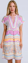 Hale Bob Short Sleeve Short Dress