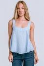 Milio Milano Wide Strap Linen Tank