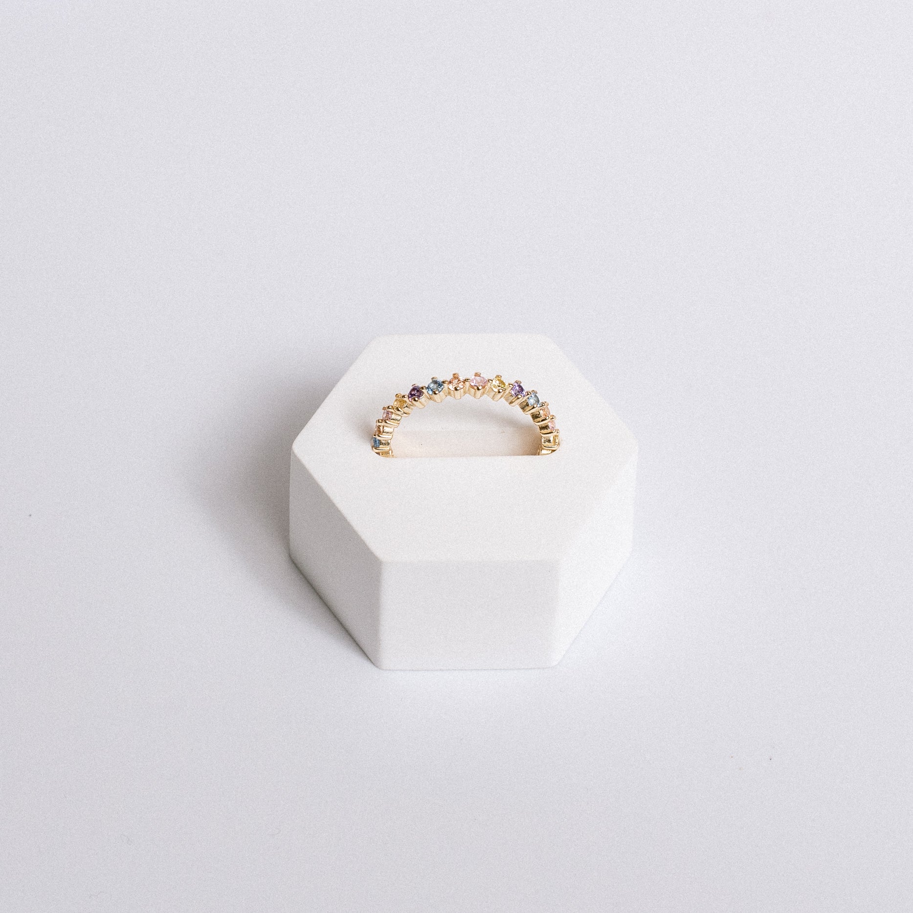 Sherwood Bridge Diamonds Eternity Pastel Colors Ring