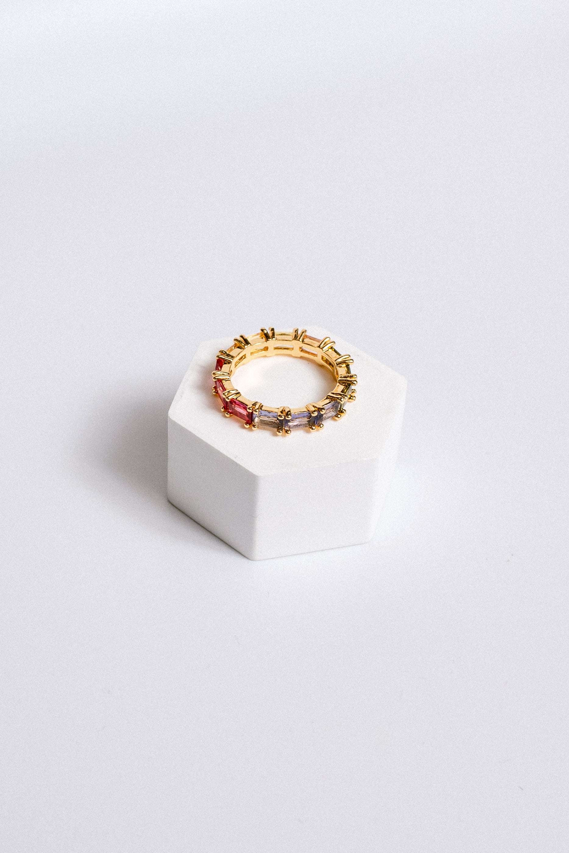 Sherwood Bridge Diamonds Colorful Baguette Shape Ring