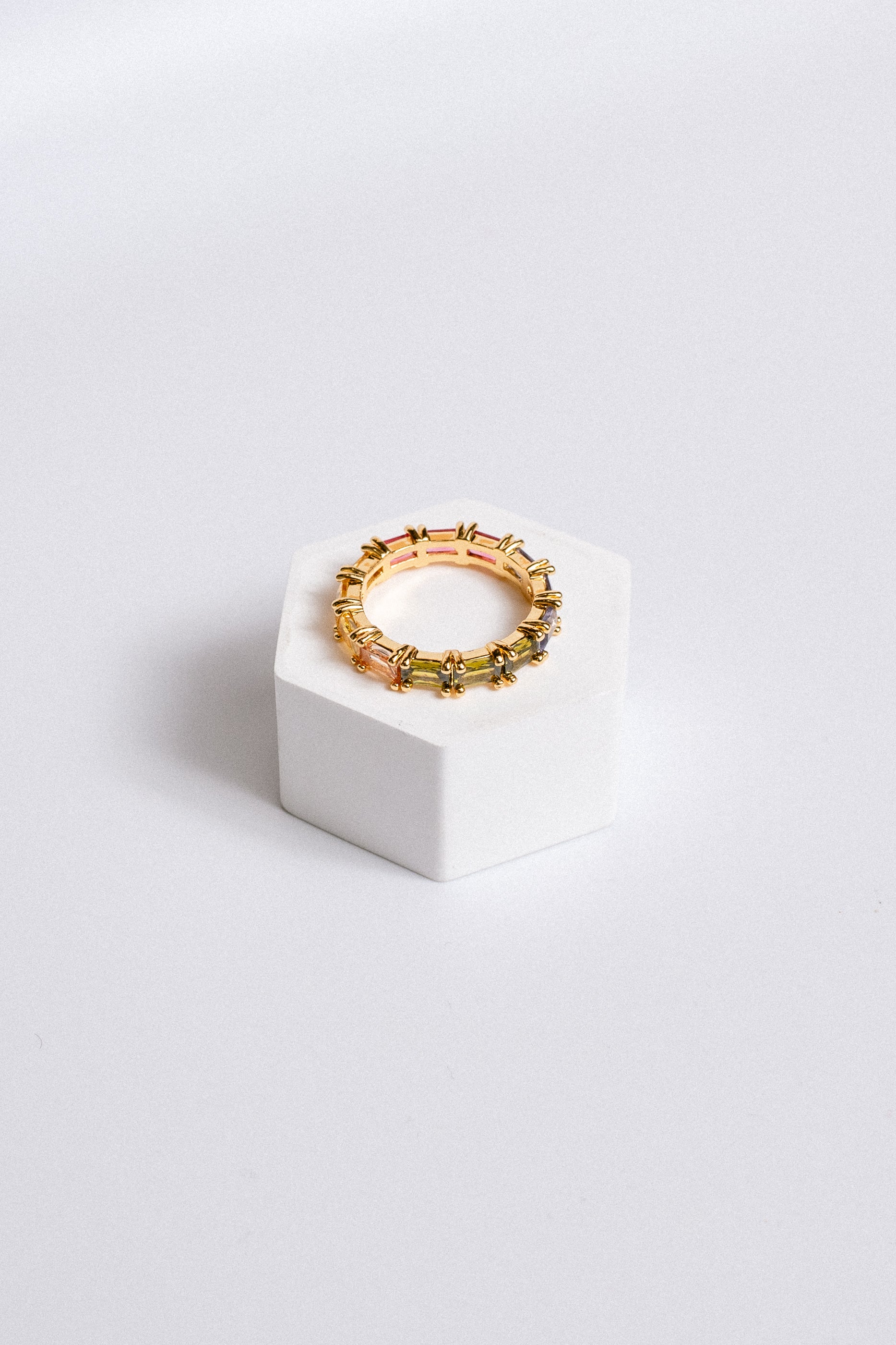 Sherwood Bridge Diamonds Colorful Baguette Shape Ring