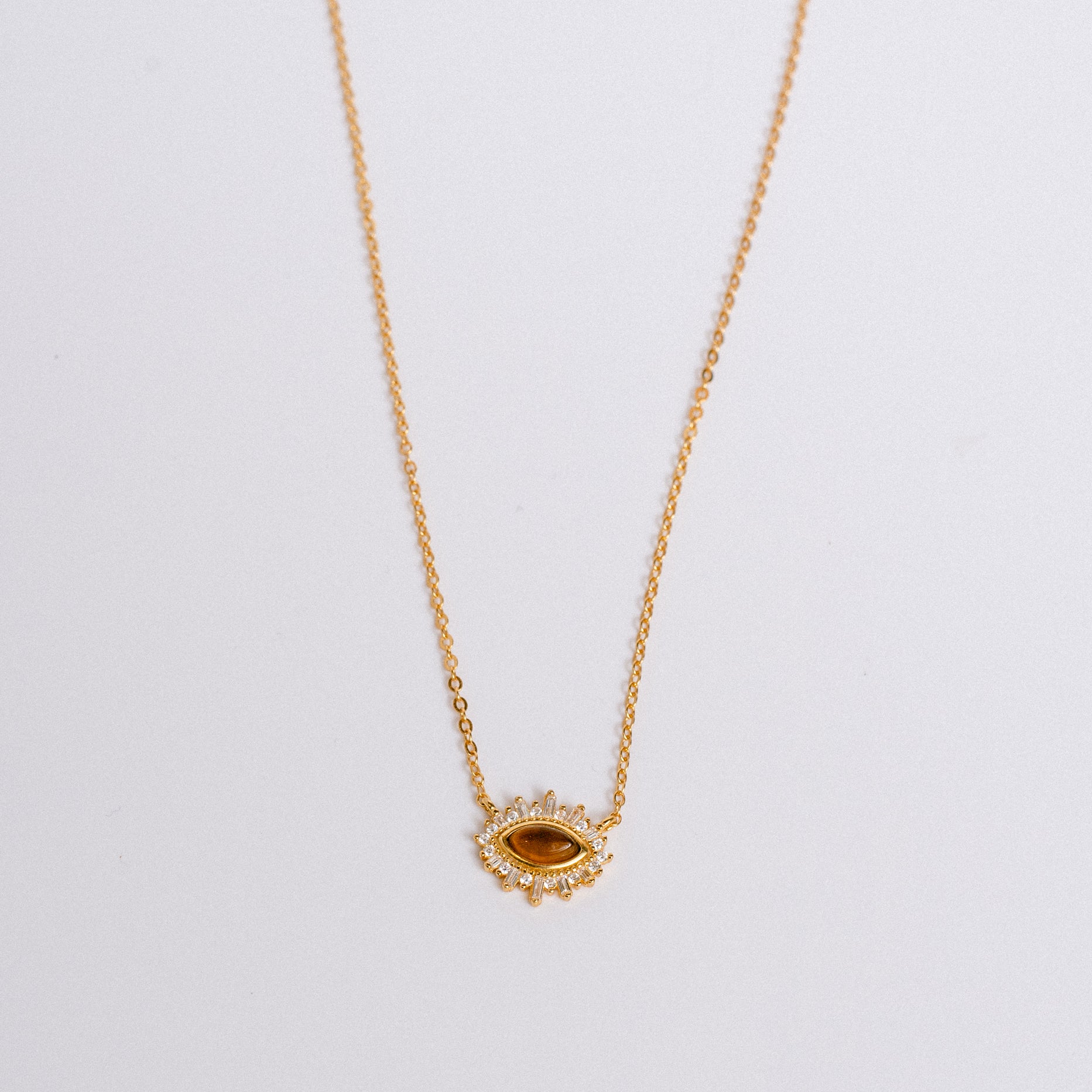 Sherwood Bridge Diamonds Tigers Eye Necklace