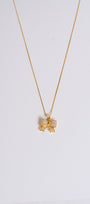 Sherwood Bridge Diamonds Bow Gold Plated Necklace