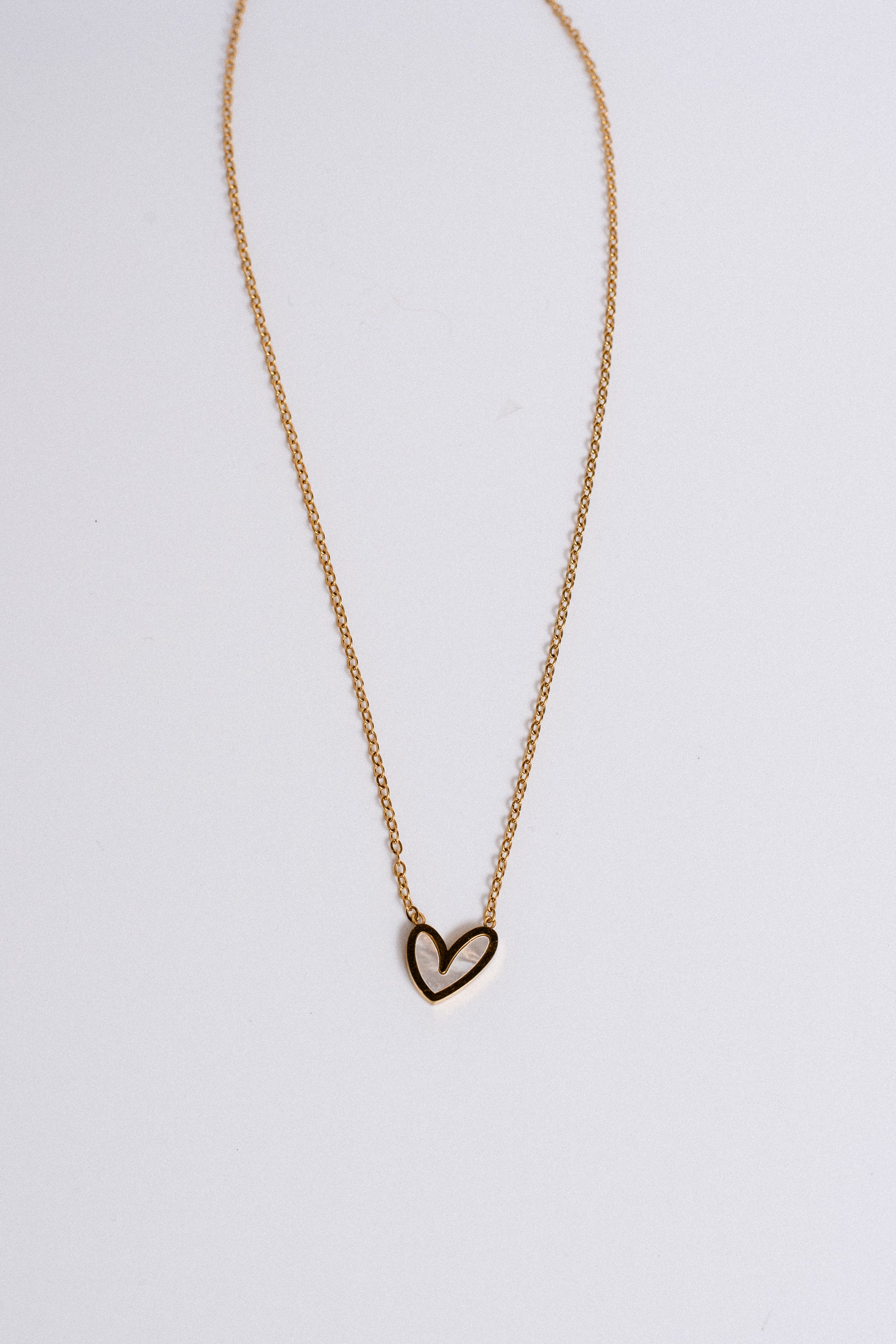 Sherwood Bridge Diamonds Mother of Pearl Heart Necklace