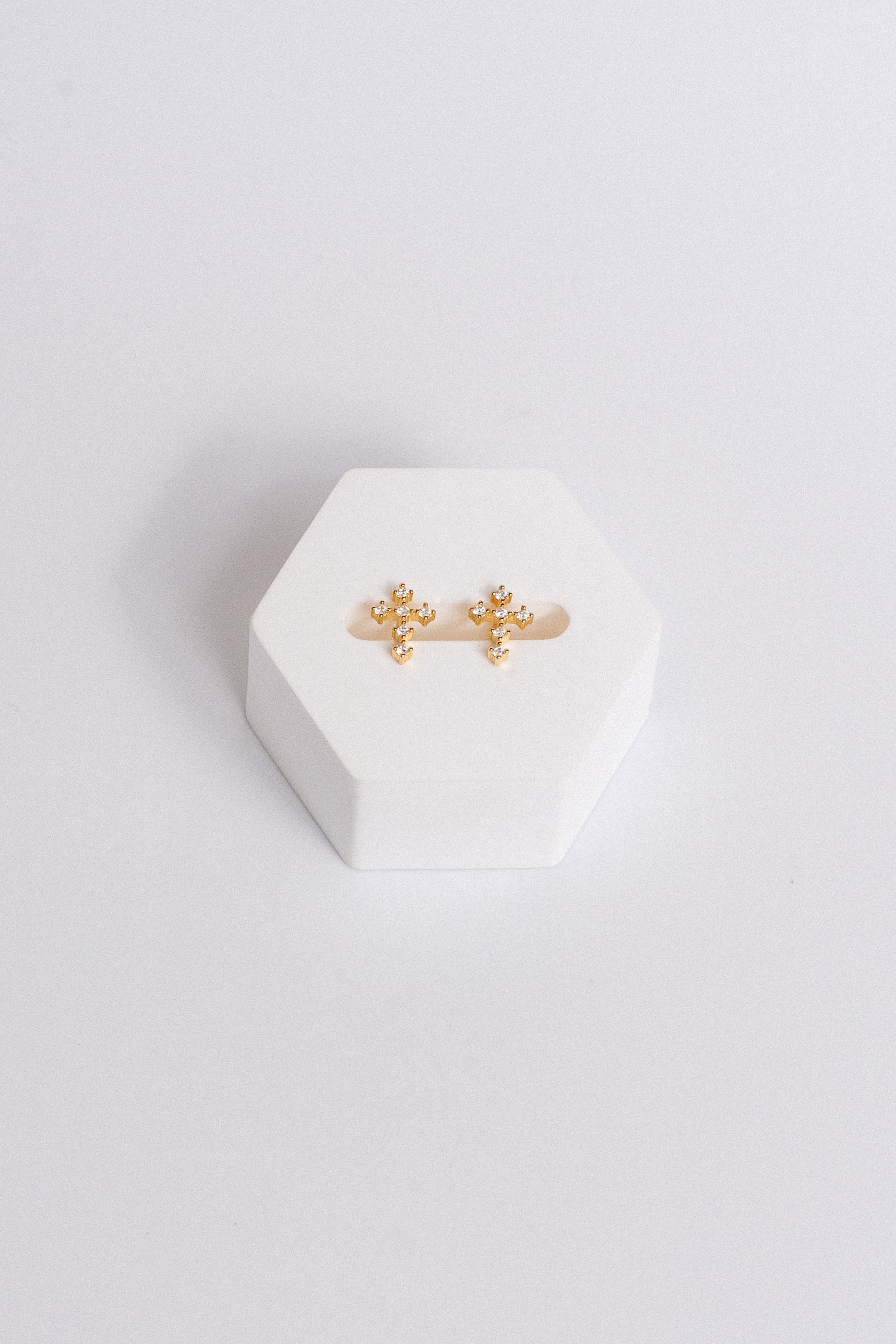 Sherwood Bridge Diamonds Dainty Cross Studs