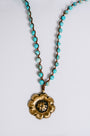 Jonas & Muse Pressed Gold Flower on Turquoise