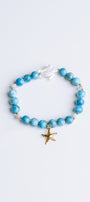Lisa Marie Jewelry Mother of Pearl Turtle & Starfish Charm Bracelet