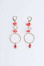 Lisa Marie Jewelry Coral Round Hoops