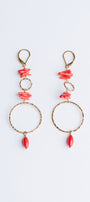 Lisa Marie Jewelry Coral Round Hoops