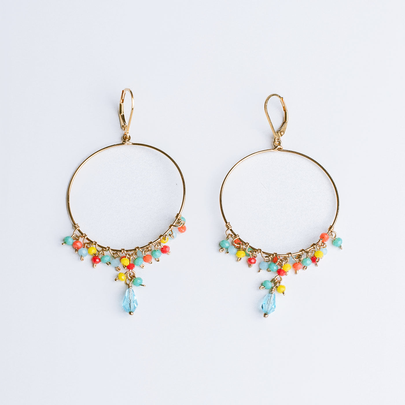 Lisa Marie Jewelry Colorful Bead Hoops