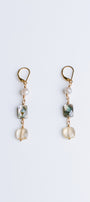 Lisa Marie Jewelry Mystic Moonstone, Abalone & Citrine Earrings