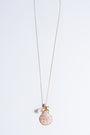 Lisa Marie Jewelry Long Shell, Pearl & Pink Crystal Necklace