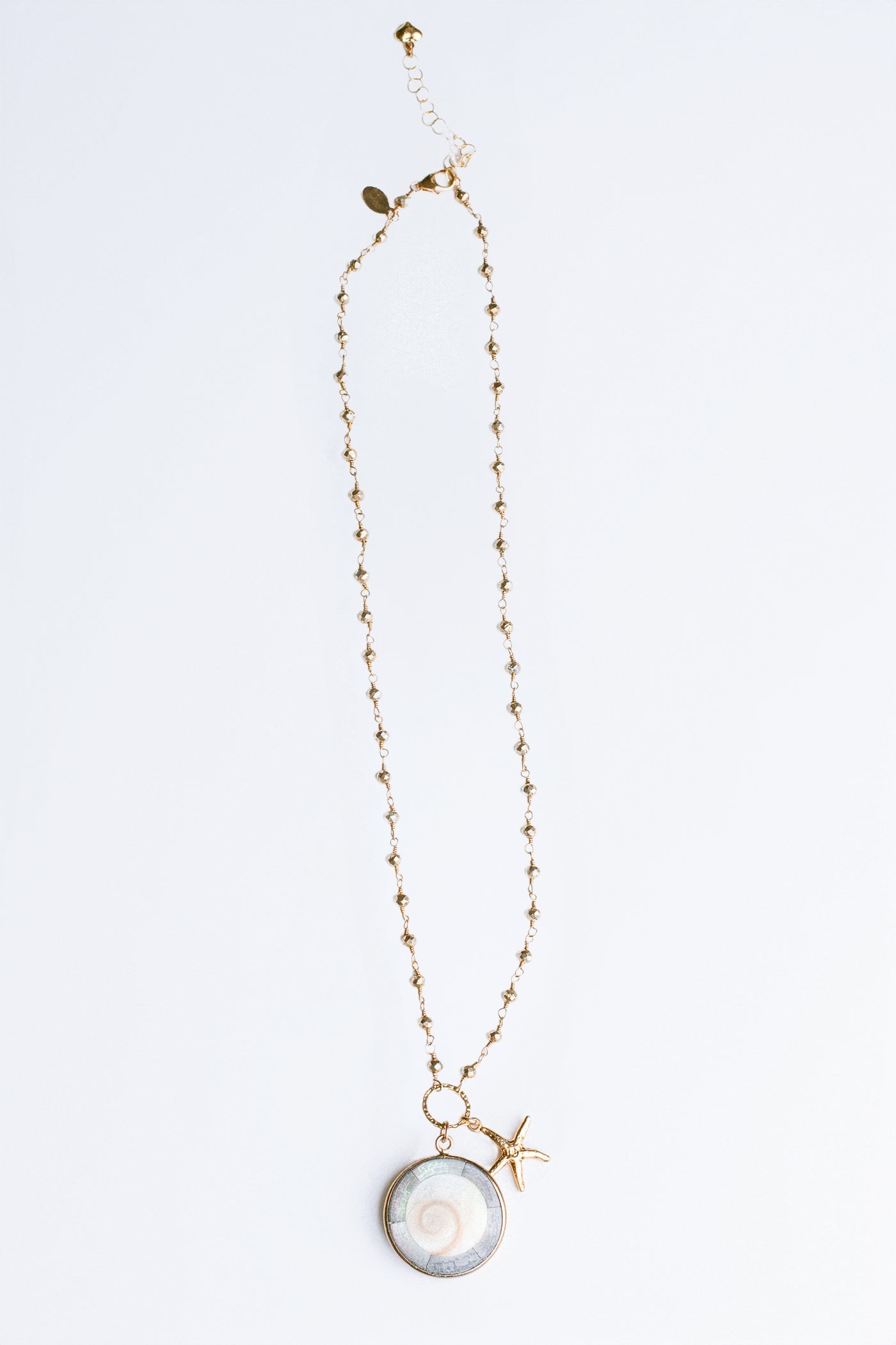 Lisa Marie Jewelry Pyrite Starfish Charm Necklace