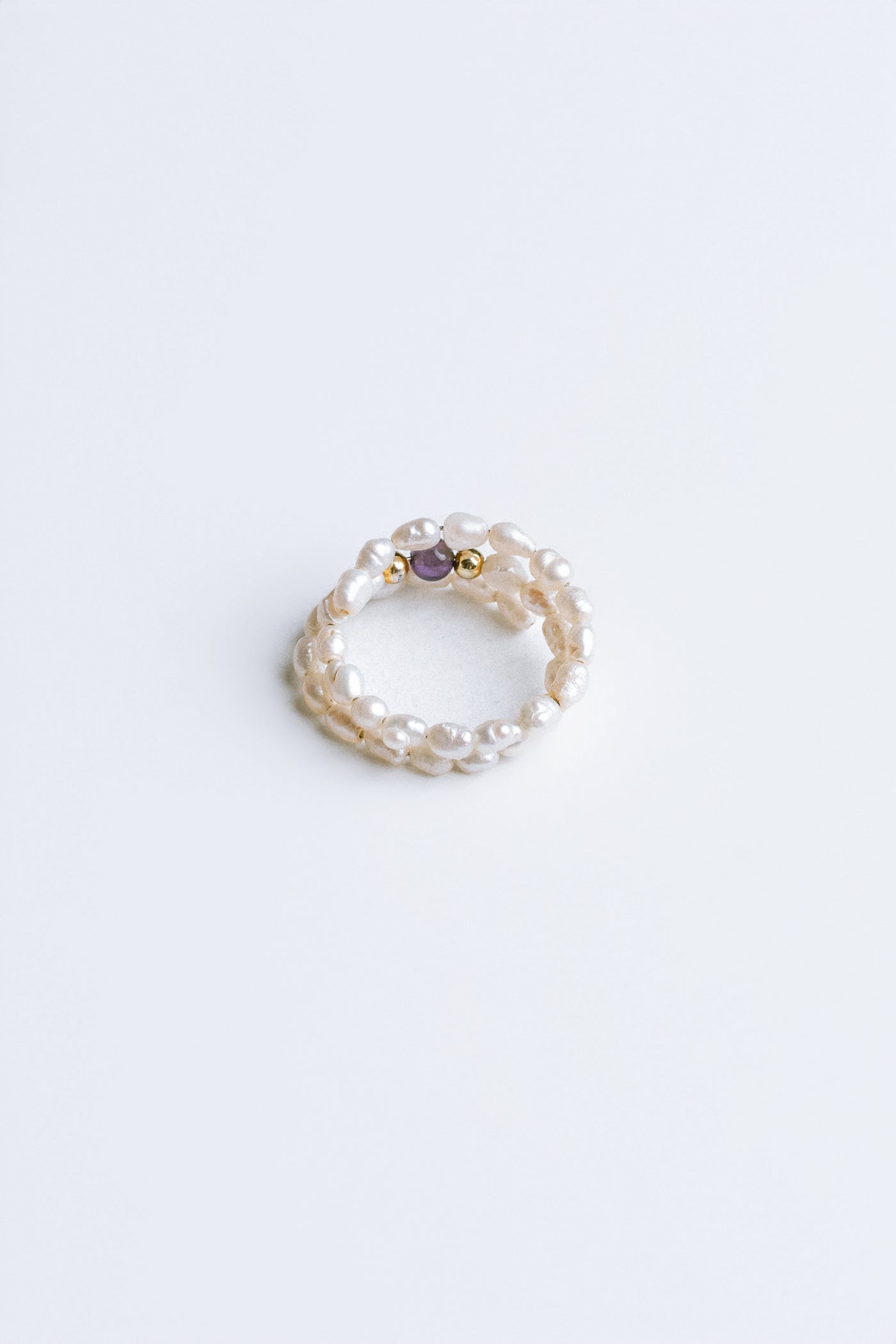 Sherwood Bridge Diamonds Seed Pearl & Amethyst Wrap Ring