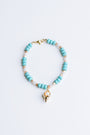 Sherwood Bridge Diamonds Turquoise & Pearl Conch Charm Bracelet