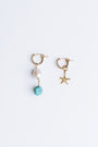 Lisa Marie Jewelry Baroque Pearl, Turquoise & Starfish Earrings