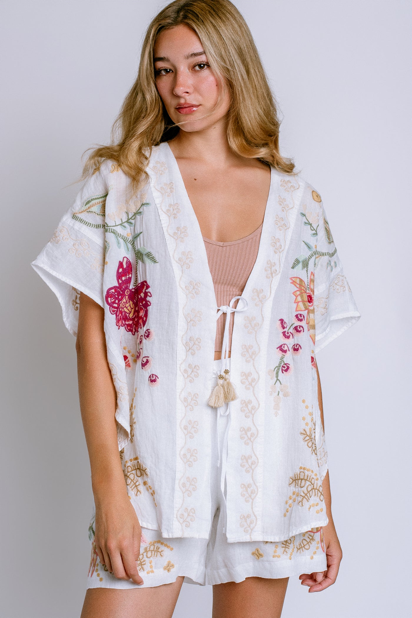 Johnny Was Sarai Linen Poncho