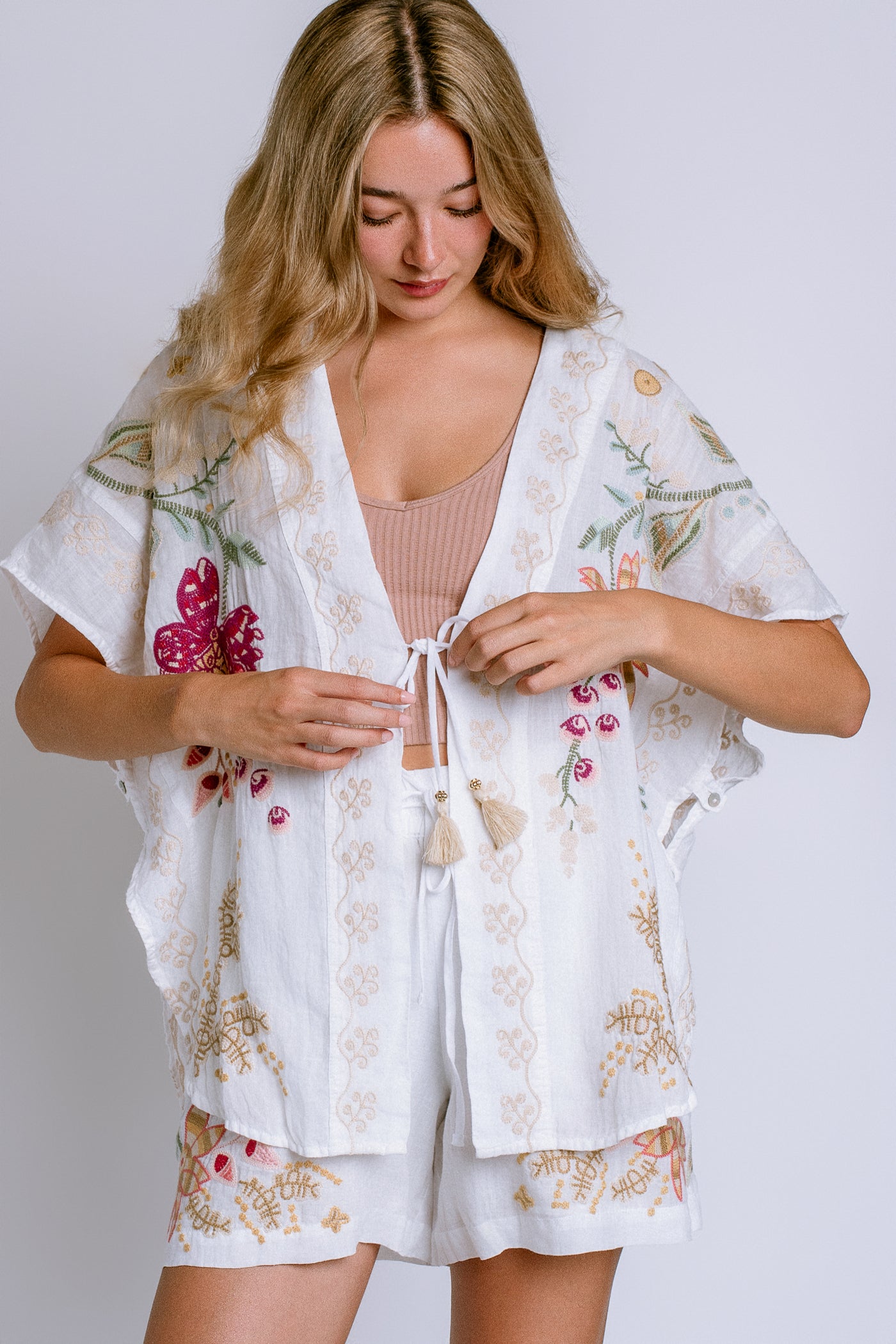 Johnny Was Sarai Linen Poncho
