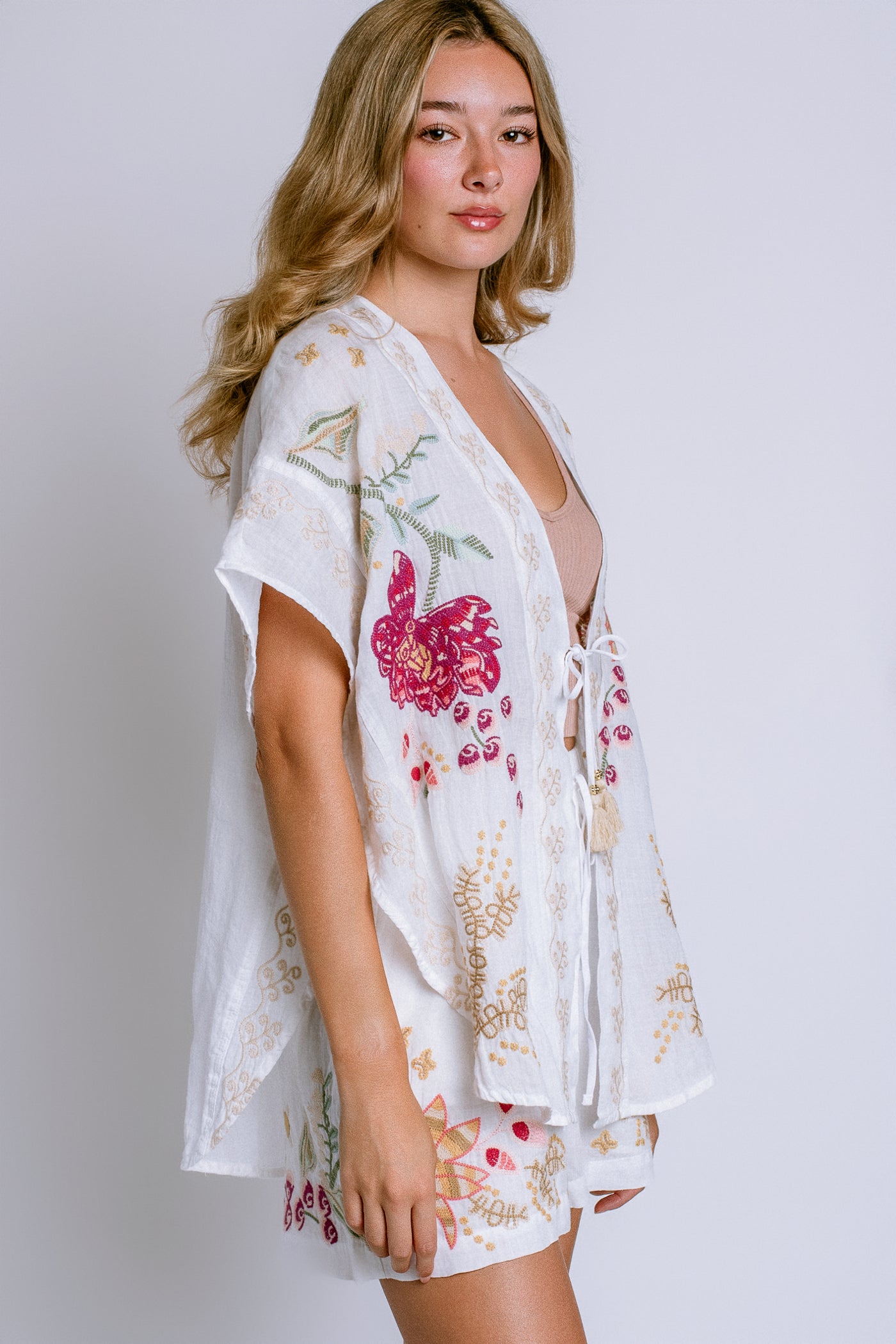 Johnny Was Sarai Linen Poncho
