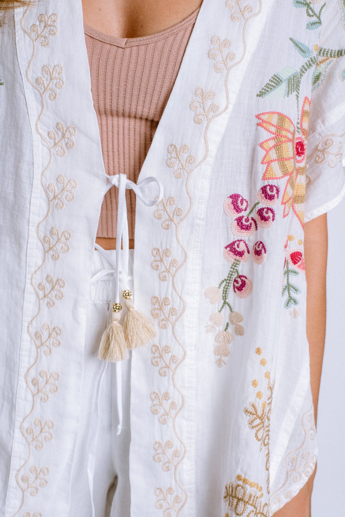 Johnny Was Sarai Linen Poncho