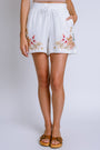 Johnny Was Sarai Linen Drawstring Short