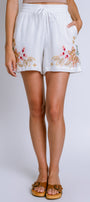 Johnny Was Sarai Linen Drawstring Short